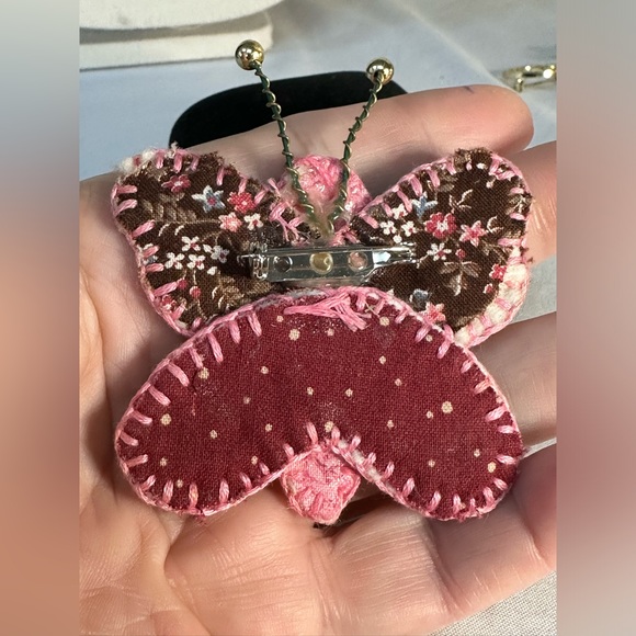 Rustic homemade butterfly pin - Picture 2 of 4